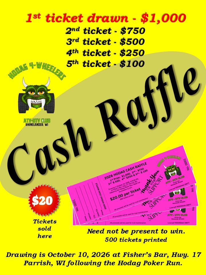 2026 Cash Raffle Poster