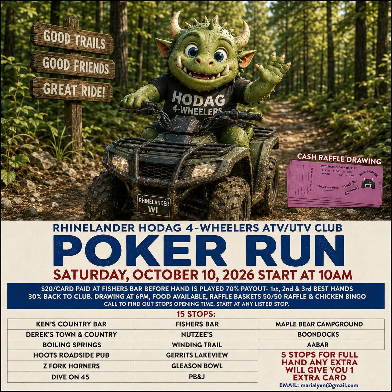 10-10-2026 Poker Run Poster